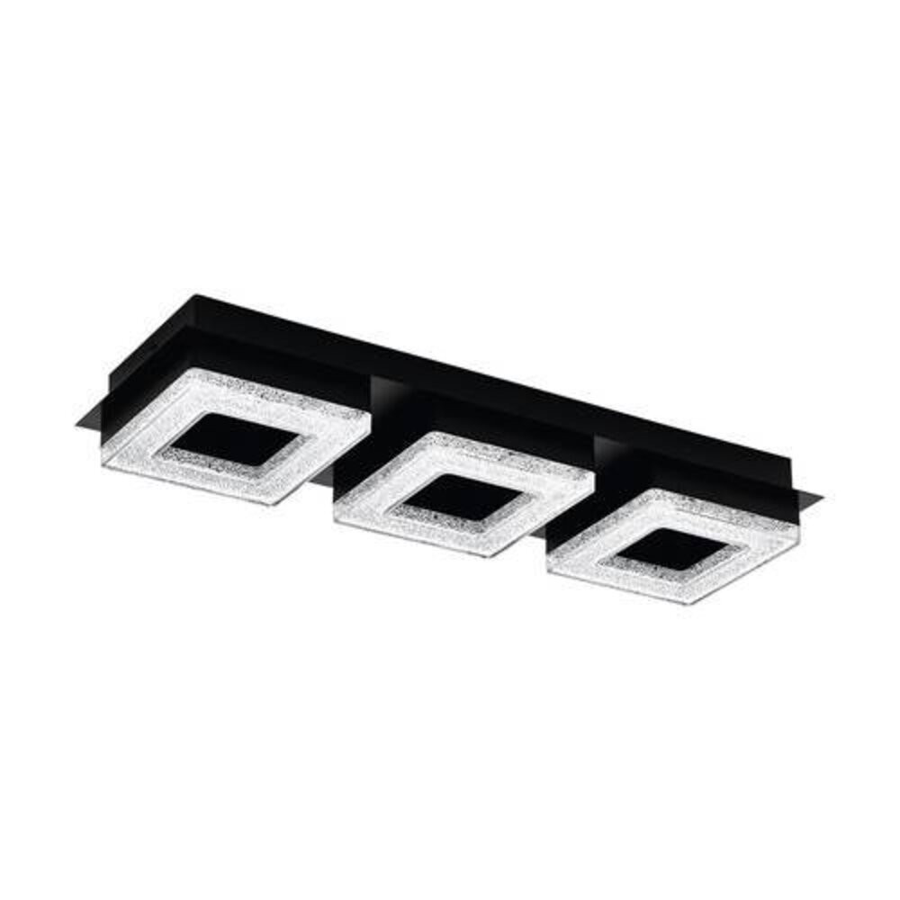 EGLO , 99325 , FRADELO 1 , fali-mennyezeti lámpa , 3000 K , LED , 3X3,5W , IP20 , fekete, átlátszó