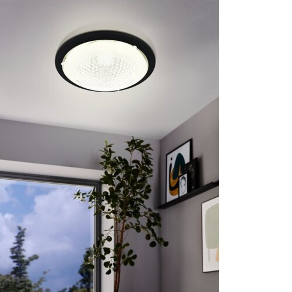 EGLO , 99357 , ACOLLA 1 , fali-mennyezeti lámpa , 3000 K , LED , 16W , IP20 , fehér, átlátszó