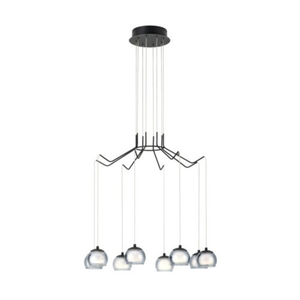 EGLO , 39511 , ROVIGANA , függeszték , 3000 K , LED , 8X3,3W , dimmelhető , IP20 , fekete-átlátszó, fehér