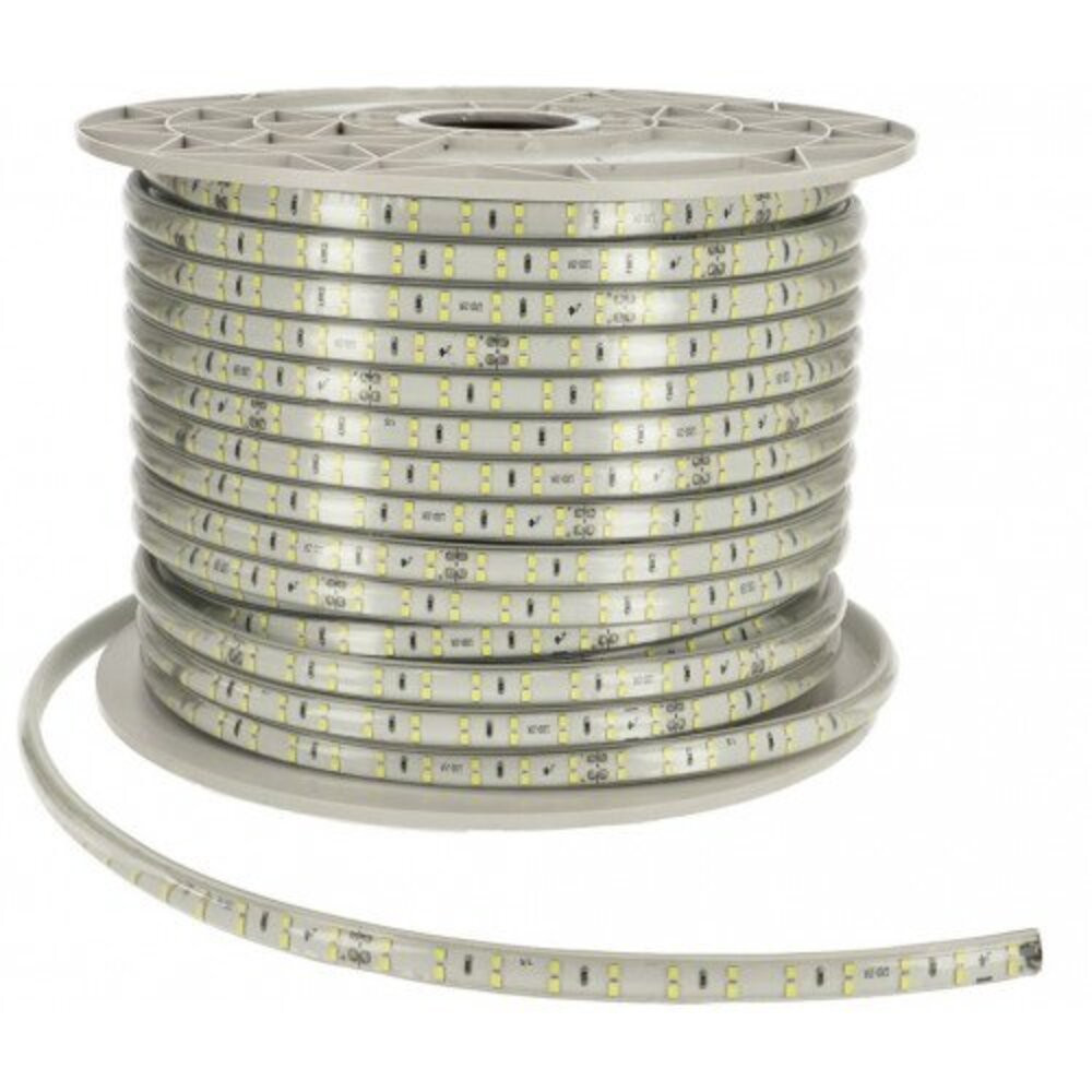 Led szalag , 220 Volt , 120 LED/m , 8 watt/m , hideg fehér , 119 lm/w , IP54 , Flex-Neon
