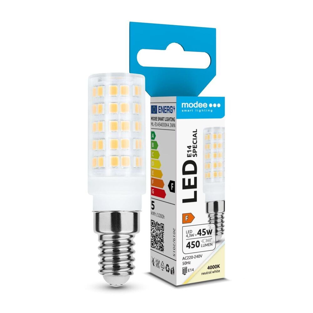 Modee Lighting LED Izzó Special Ceramic 4,3W E14 360° 4000K (450lm), CRI>80, természetes fehér