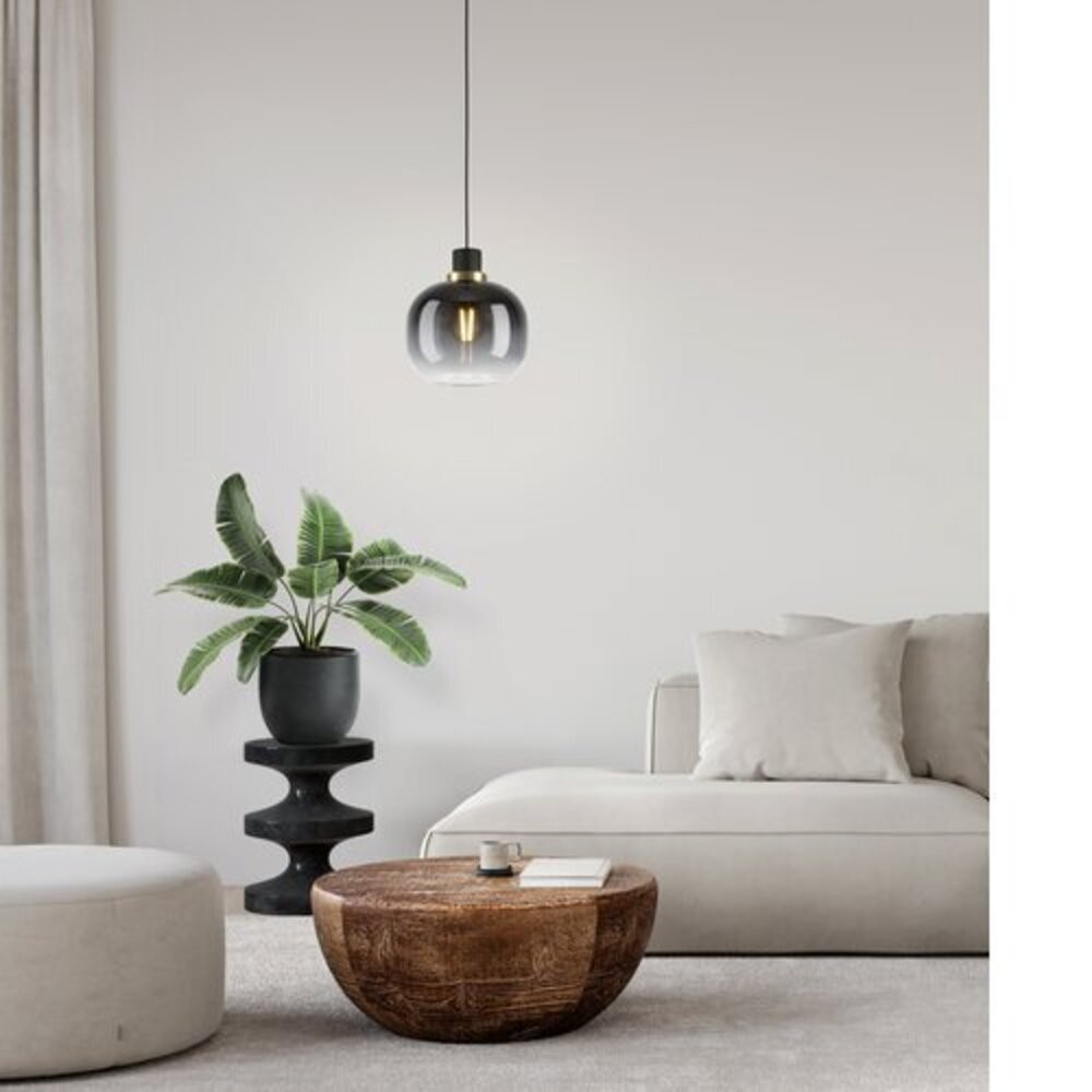 EGLO , 99616 , OILELLA , függeszték , E27 , 1X40W , IP20 , fekete-szürke-átlátszó