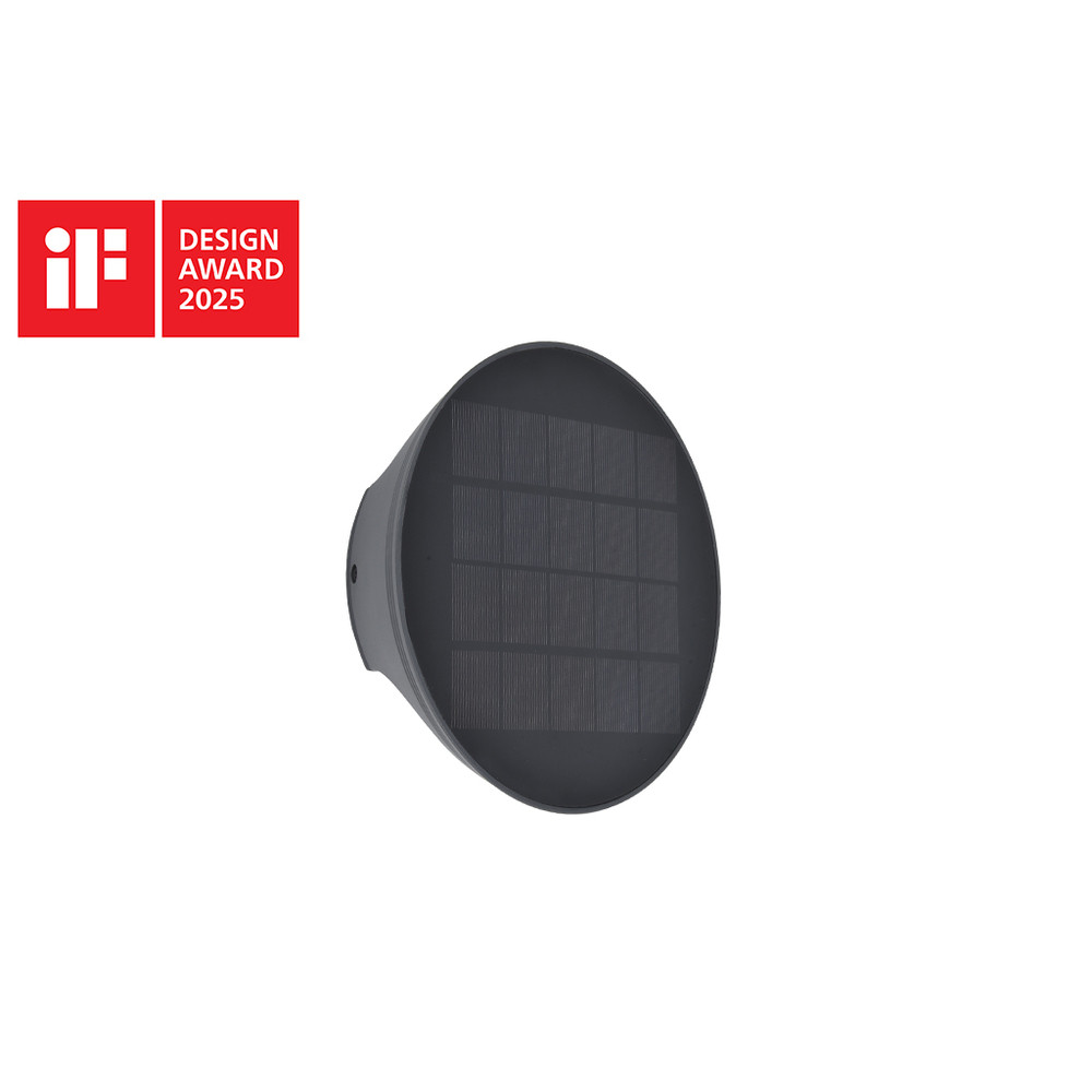 LUTEC BELKA LED szolárlámpa hybrid (szolár&230V) indirekt fénnyel , 9W , sötétszürke , IP54