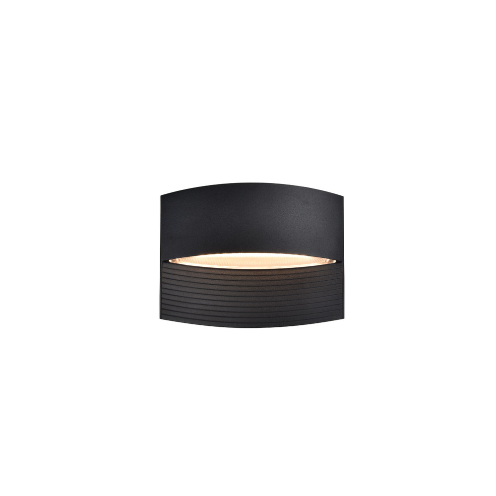 LUTEC LOTUS LED falilámpa , 8.5W , matt fekete , IP54