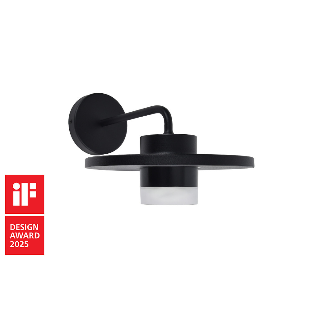 LUTEC PLATO LED fali lámpa , fekete , 7W , 1000lm , meleg fehér , IP54