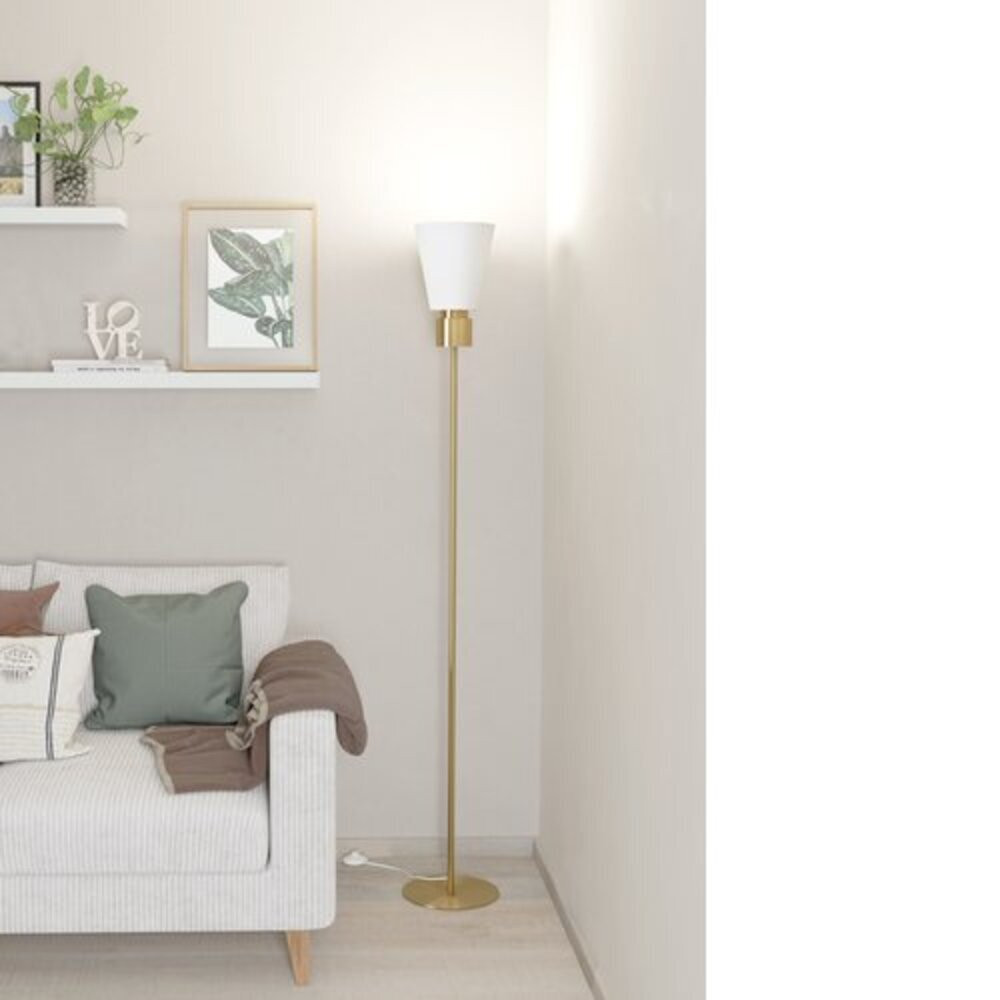 EGLO , 900378 , AGLIENTINA , állólámpa , E27 , 1X40W , IP20 , fehér, sárgaréz
