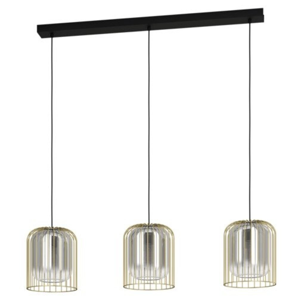 EGLO , 39696 , CAMINATA , függeszték , E27 , 3X40W , IP20 , fekete-átlátszó
