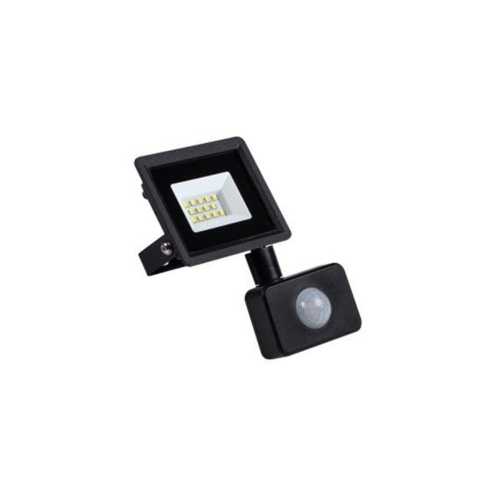 LED reflektor , 10 Watt , természetes fehér , mozgásérzékelős , IP65 , fekete , GRUN , Kanlux
