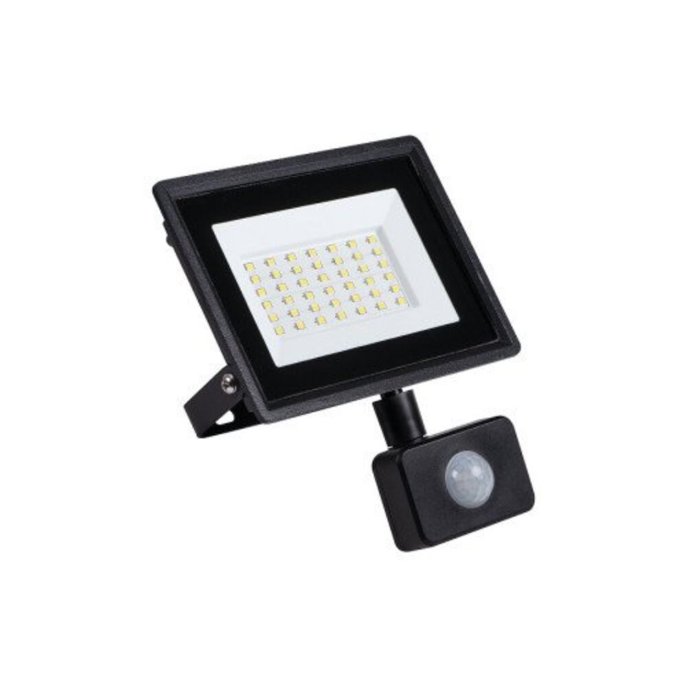 LED reflektor , 30 Watt , természetes fehér , mozgásérzékelős , IP65 , fekete , GRUN , Kanlux