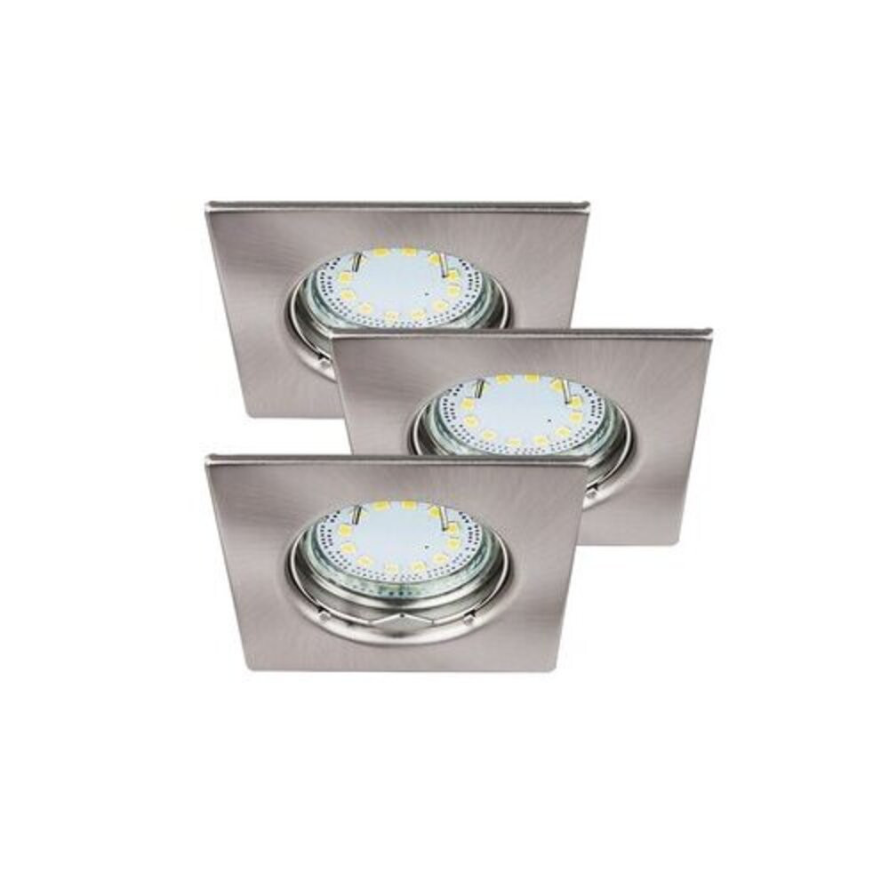 Rábalux , 1054 , Lite , Ráépíthető és Beépíthető lámpa , szatin króm , IP44/ IP40 , GU10 , 3000K , 3W