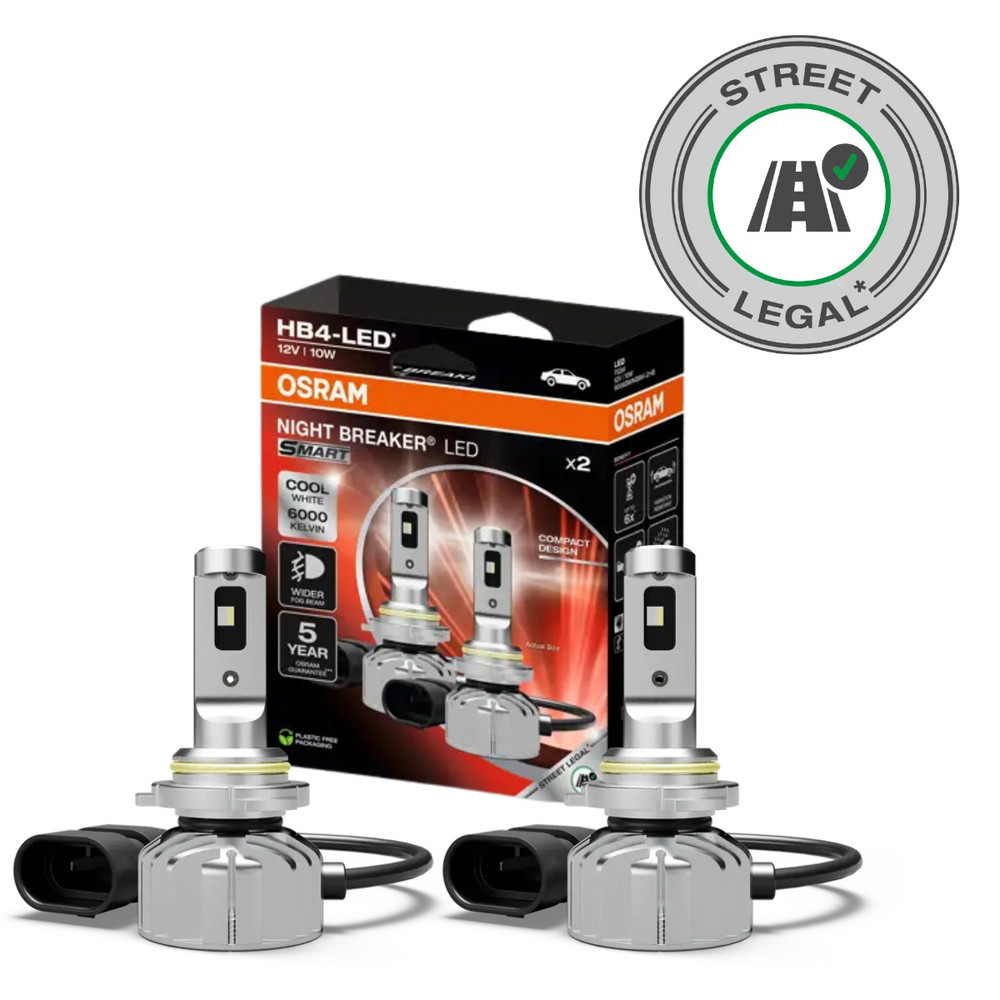 LED lámpa , égő , autó izzó , fényszóró , ködfényszóró , 2 db-os csomag , HB4 , 12Watt , hideg fehér , OSRAM LEDriving , SMART , NIGHT BREAKER , Street legal