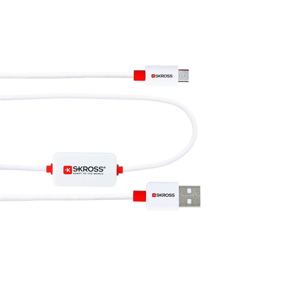 SKROSS USB kábel, töltő, szinkron, alarm (microUSB)