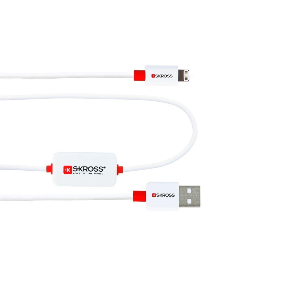 SKROSS USB kábel, töltő, szinkron, alarm (lightning) 1m