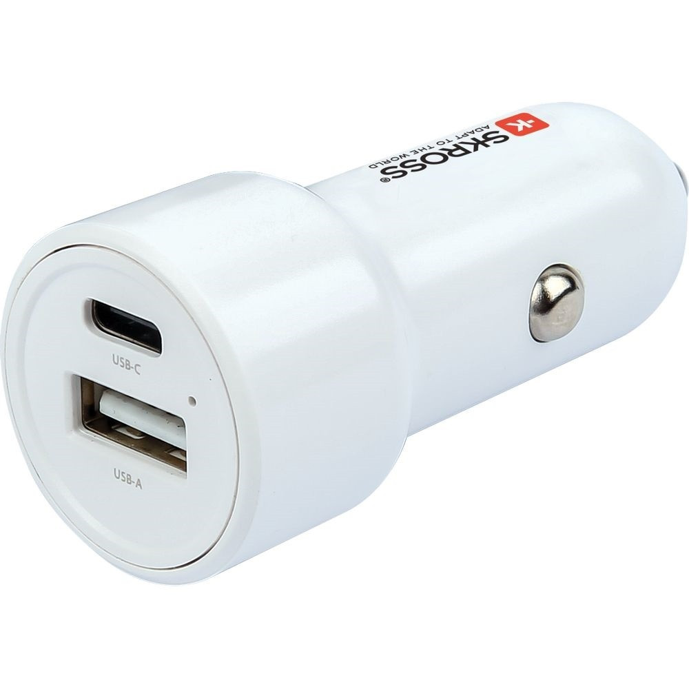 SKROSS dual autós töltő, PD, 65W (USB-A, USB-C) + USB-C kábel