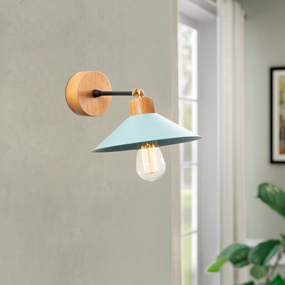 Modern türkiz fali lámpa, vastest gyertyántalppal, 24 cm átmérő, 20 cm magasság | E27 aljzat, max 40W | Stílusos és funkcionális világítás otthoni dekorációhoz, IP20 besorolású, minden helyiségbe tökéletes