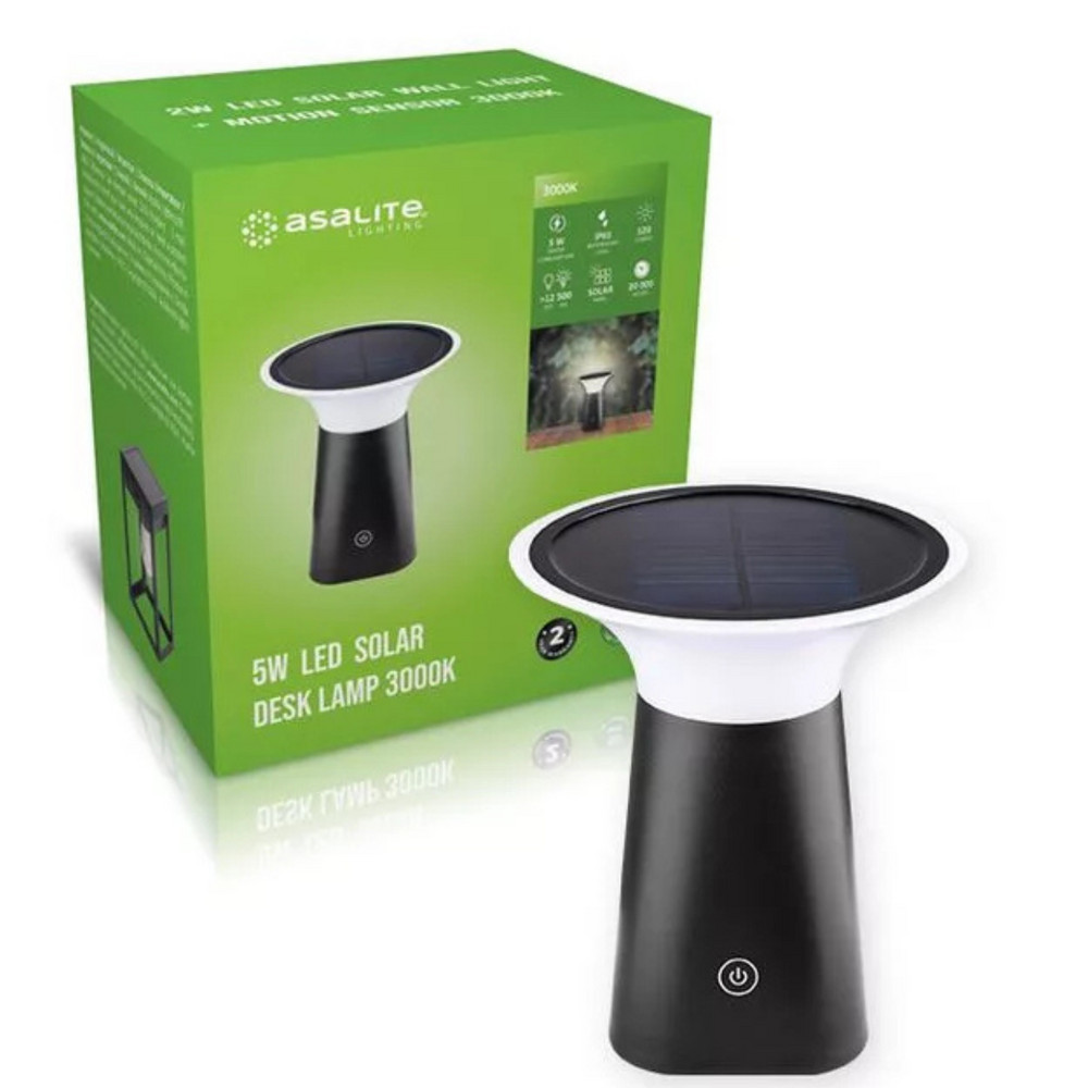 Asalite LED Napelemes Kültéri Asztali Lámpa IP65 5W 3000K (120 lumen)