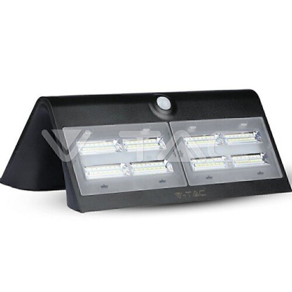 Lámpatest , 7W , 800 lumen , napelemes , mozgásérzékelős , fali, IP65